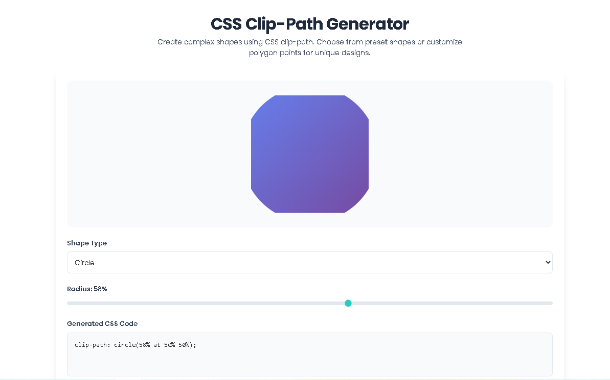 Creating a star-shaped hero section using the Toolota CSS Clip-Path Generator.