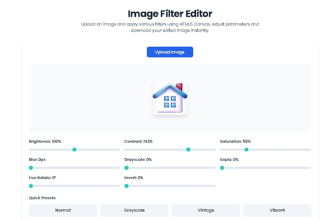 Before and after comparison using the Toolota Image Filter Editor.