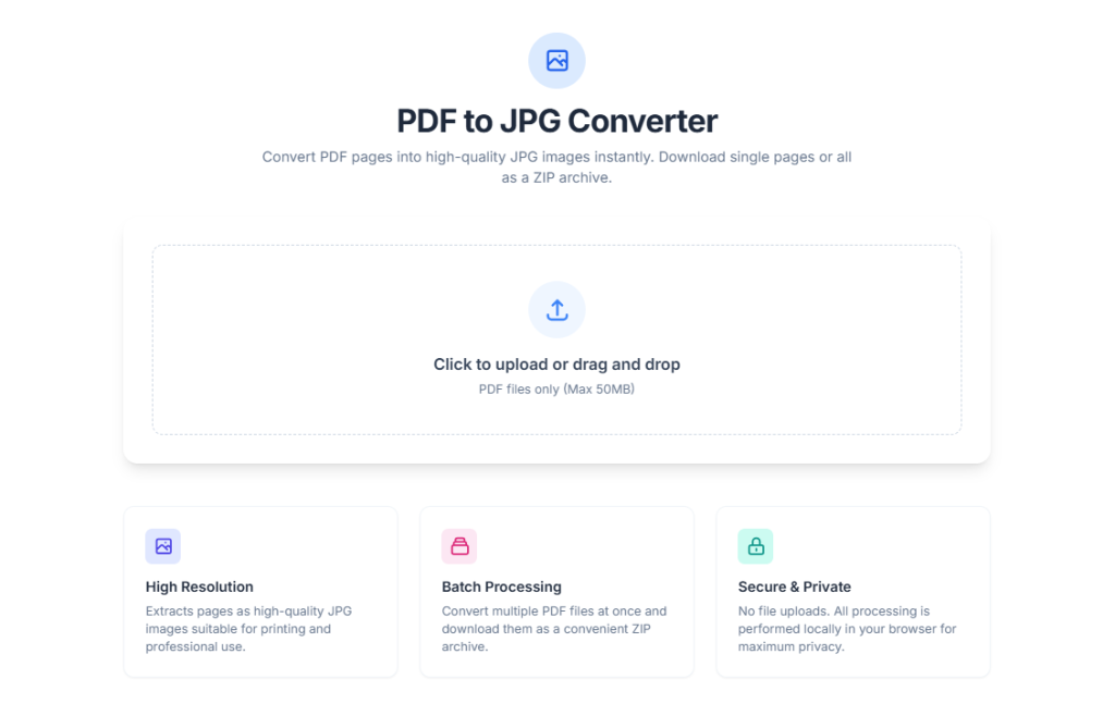 Free PDF to JPG Converter – High Quality | Tooolota