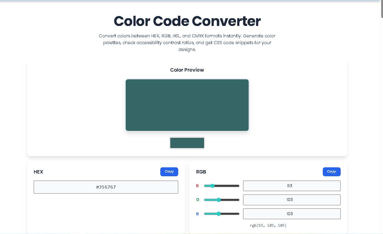 Designer and developer collaborating using a Color Code Converter tool.