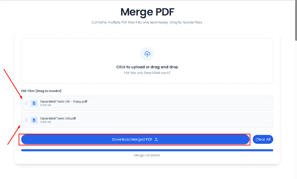 Step by step guide to merge PDF files online free