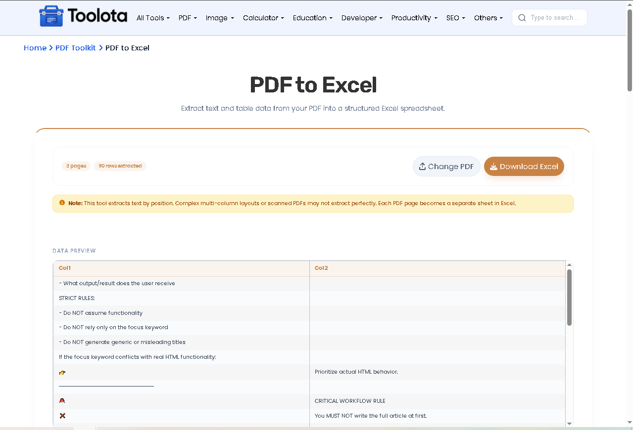 PDF to Excel Converter: Turn PDF Pages into Spreadsheet Sheets