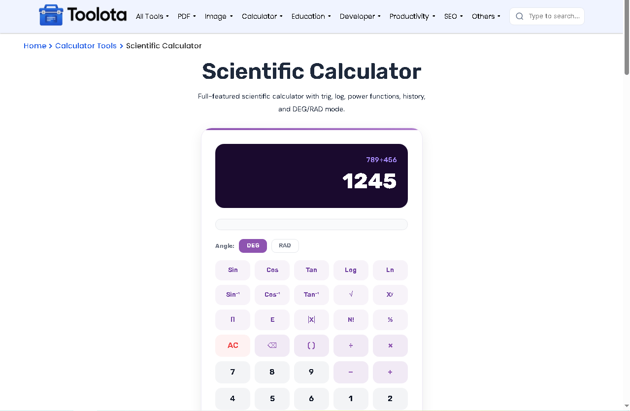 Scientific Calculator Online