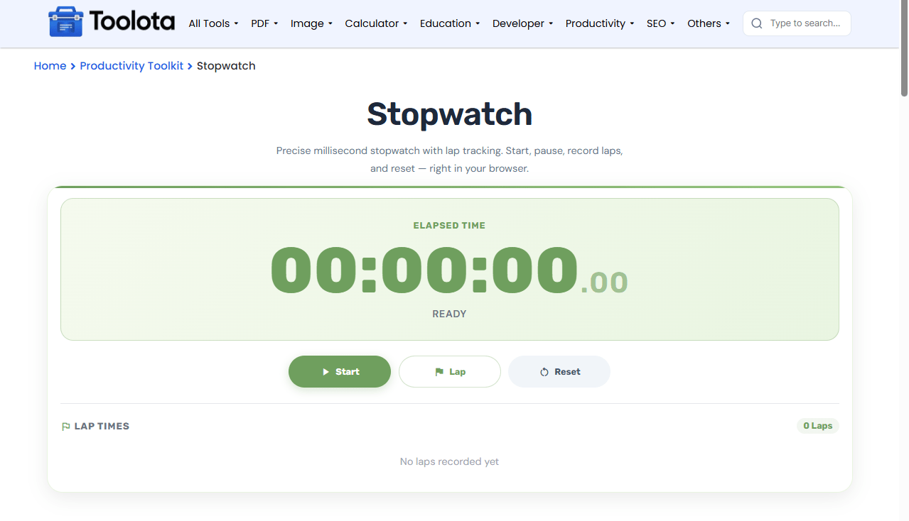 Stopwatch online toolota