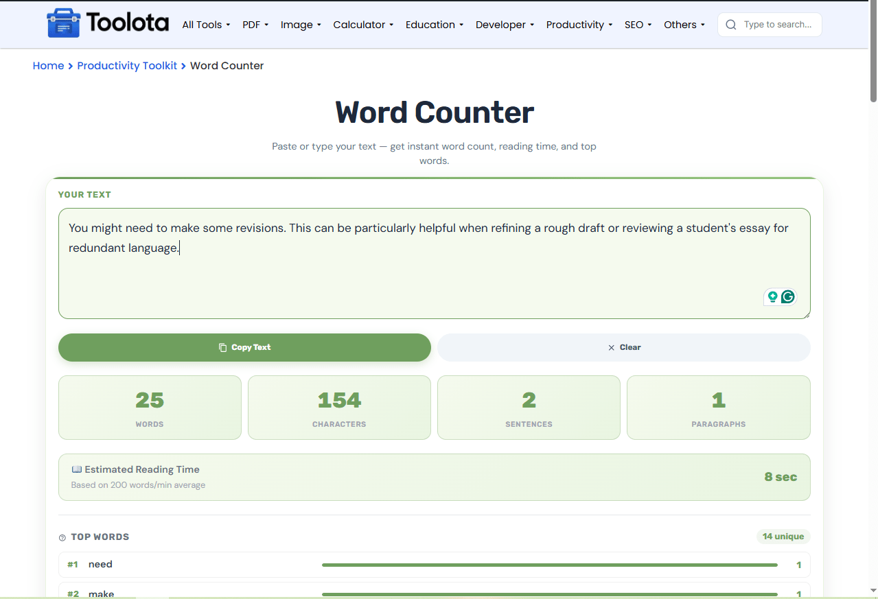 Word Counter Online Toolota
